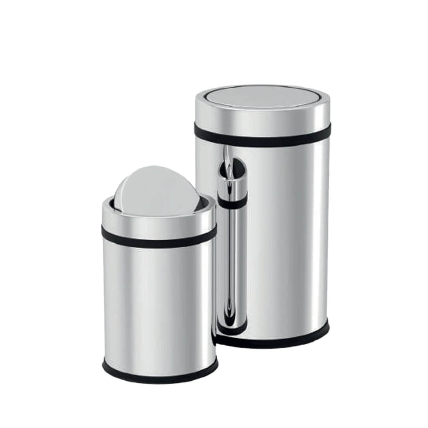 Coș de gunoi din INOX cu capac - PRACTIC - 11 L